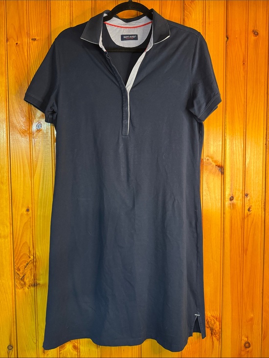 Saint James Dresses & Skirts - Saint James 1889 Dupuis Propiano Navy Polo Midi Dress with White Trim